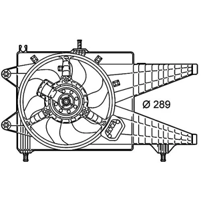 Abbildung von MAHLE ORIGINAL CFF 156 000P Lüfter für Fahrzeuge mit Klimaanlage 289mm 12V 150W elektrisch FIAT: Punto II Schrägheck, Idea, LANCIA: Musa