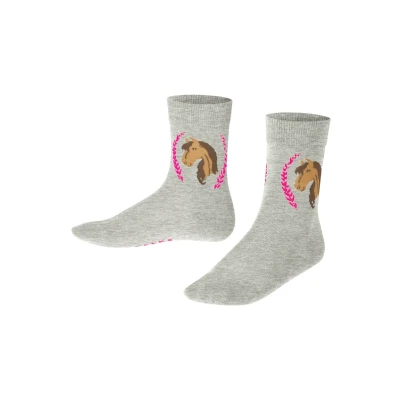 Abbildung von Falke Horse WITH Pattern Socken für Kinder, Größe: 23/26, Light grey