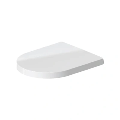 Abbildung von Duravit WC Sitz ME by Starck, Toilettendeckel mit Absenkautomatik, Klodeckel aus Urea Duroplast, Edelstahl Scharnieren, Weiß, Länge: 45,8 cm