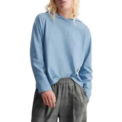 Abbildung von Marc O&#039;Polo Denim AUS Strukturiertem Kapuzenpullover, Damen, Größe: Medium, Petrol blue