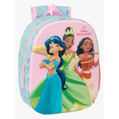 Abbildung von Princesas Disney 3D Schulrucksack, mit Design, anpassbar an den Wagen, ideal für Kinder verschiedener Altersgruppen, bequem und vielseitig, Qualität Widerstandsfähigkeit, 27 x 10 33 cm
