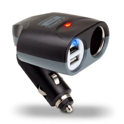 Abbildung von COFI 1453 Auto PowerUP Autoladegerät Kit 2x USB 1x Zigarettenanzünder Smartphone Ladegerät