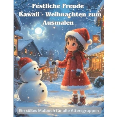 Abbildung von Festliche Freude Kawaii Weihnachten zum Ausmalen: Ein süßes Malbuch für alle Altersgruppen
