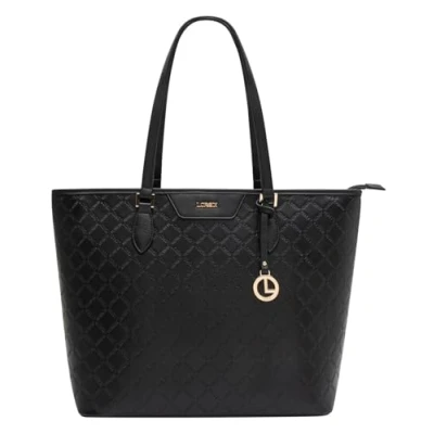 Abbildung von L.CREDI Filierta Shopper Tasche 42 CM Handtasche, Damen, Größe: One Size, Schwarz