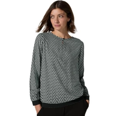 Abbildung von Cecil MIT Minimal Print Bluse, Damen, Größe: Large, Grün