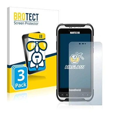 Abbildung von BROTECT Schutzglas für Handheld Nautiz X6 (3 Stück) Schutzfolie Panzer Folie Glas [Extrem Kratzfest 9H, Anti Fingerprint, Ultra Transparent]