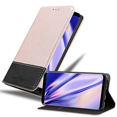 Abbildung von Cadorabo Hülle kompatibel mit Samsung Galaxy S8 aus Premium Kunst Leder Flip Klappbare Stoßfeste Magnetische [Standfunktion] [Kartenfächern] Cover für Tasche in Rosa