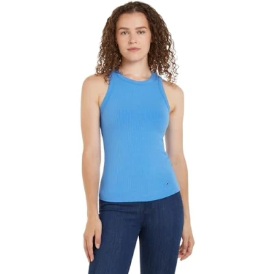 Abbildung von Tommy Hilfiger SLIM TANK Top, Damen, Größe: XXL, Blue spell