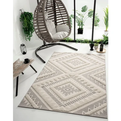 Abbildung von merinos Teppich &quot;Kayra 54062&quot;, rechteckig, Hoch Tief Struktur, Boho Style, Scandic, In Outdoor geeignet