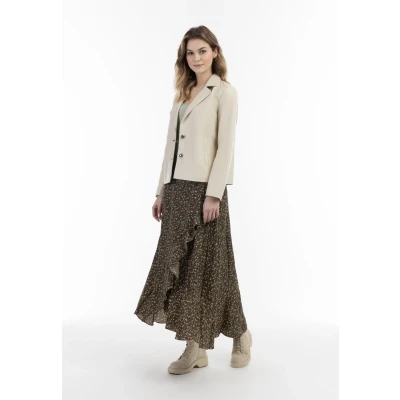 Abbildung von Dreimaster Lederjacke, Damen, Größe: 36, Wollweiss