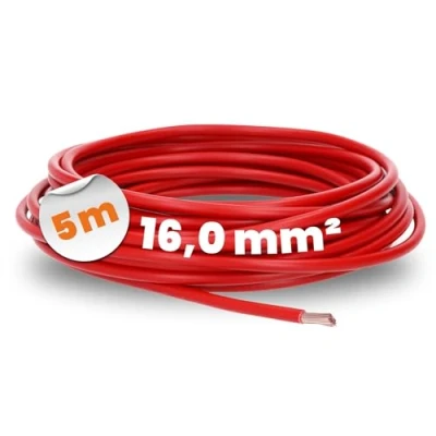 Abbildung von 5 Meter Lapp 4520046 H07V K 16,0 mm² rot I Verdrahtungsleitung Aderleitung flexibel PVC Einzelader Litze 16mm2 Verdrahtung