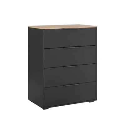 Abbildung von Vicco Kommode Betti, Anthrazit/Sonoma, 80 x 101.9 cm mit 4 Schubladen