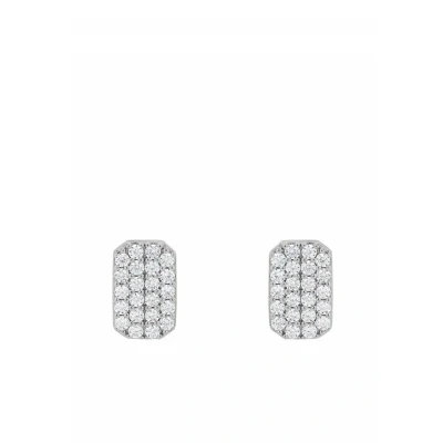 Abbildung von Amor Ohrstecker 925 Sterling Silber Damen Ohrschmuck, mit Zirkonia synth., 0,8 cm, Weiß, Kommt in Schmuck Geschenk Box, 2038061