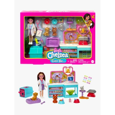 Abbildung von Barbie Chelsea CAN BE: Tierklinik Spielset MIT Tierchen &amp; ZUBEHÖR Minispielzeug für Kinder, Größe: One Size, Multicolor