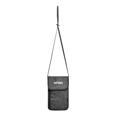 Abbildung von Tatonka Brustbeutel Neck Wallet Geldbeutel zum Umhängen mit zwei Reißverschlussfächern und einem großen Einschubfach Passend für EU Reisepässe 14 x 22 1 cm off black