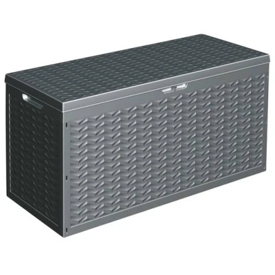 Abbildung von Rattanlook Aufbewahrungsbox für den Garten, 320 l (120 x 45 60 cm)