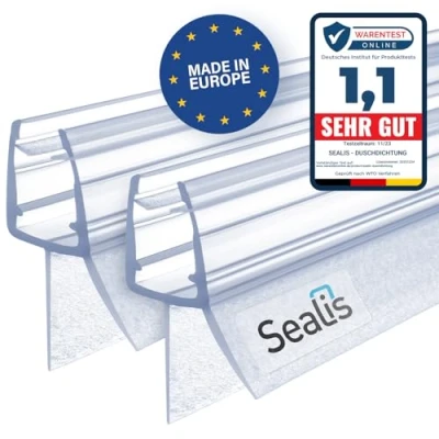 Abbildung von Sealis Duschdichtung 2x70cm Duschtürdichtung für 5mm/6mm/7mm/8mm Glasdicke Dichtung Dusche Glastür Ersatz Duschlippendichtung Duschtüren Duschkabinen Dichtungen Gummilippe Duschtür