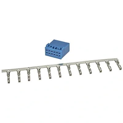 Abbildung von tomzz Audio 5800 128 Power Quadlock Stecker blau 12 poliges Montage Set incl. Kontakte kompatibel mit VW Gruppe ab 2011