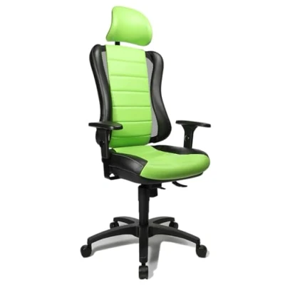 Abbildung von Topstar Bürostuhl Head Point RS inkl. höhenverstellbare Armlehnen und Kopfstütze grün/schwarz