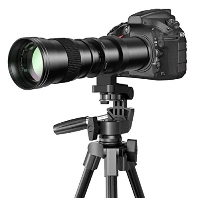 Abbildung von Lightdow 420 800mm f/8.3 16 Teleobjektiv für Canon EF Objektiv, Manuelles Zoom Objektiv mit T Ring EOS Rebel SL2 SL1 T8i T7 T6 850D 800D 4000D 2000D 90D 80D 77D 70D 5D 6D DSLR