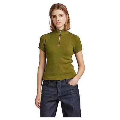 Abbildung von G STAR RAW Damen Cycling Ultra Slim Zip Top, Grün (avocado D23122 D263 D612), M