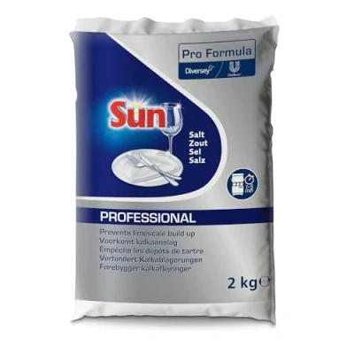 Abbildung von Sun Professional Spülmaschinensalz Effektiver Kalkschutz und glänzende Ergebnisse, Wasserenthärter für die Spülmaschine, 2kg