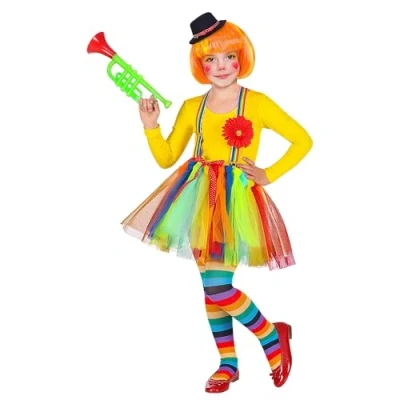 Abbildung von Widdmann Clown Kostüm Kleiner Zirkusclown, Süßes Kostümset für knallbunte Clownsmädchen