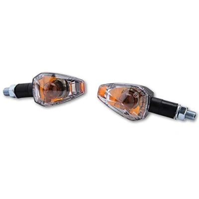 Abbildung von Shin Yo Blinkerpaar Big Peak 12V/10W M10 kurz schwarz, klares Glas