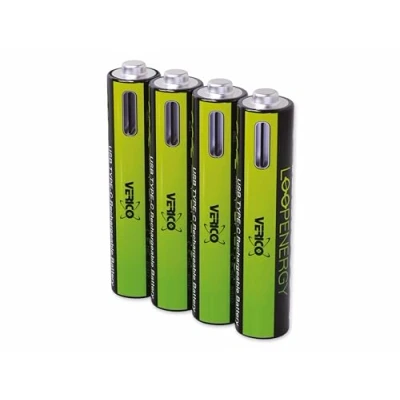 Abbildung von VERICO Li Ion Akku Loop Energy AAA, mit USB C
