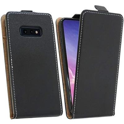 Abbildung von cofi1453® Flip Case kompatibel mit Samsung Galaxy S10e (G970F) Handy Tasche vertikal aufklappbar Schutzhülle Klapp Hülle Schwarz