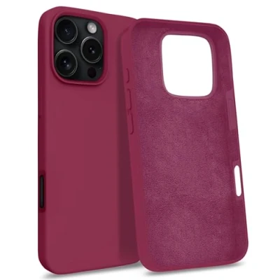 Abbildung von MyGadget Hülle für iPhone 16 Pro Max Gummierte Handyhülle [ 3 Layer Struktur ] Schutzhülle mit Soft Inlay &amp; Hardcase Cover außen Bordeaux