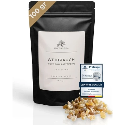 Abbildung von Incensera Räucherstäbchen Halter Weihrauch zum Räuchern aus Äthiopien, Räucherwerk, Räucherharz, reines
