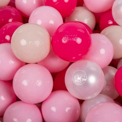 Abbildung von KiddyMoon 300 Bälle/7Cm Kinder Bälle Spielbälle Für Bällebad Baby Einfarbige Plastikbälle Made In EU, Pastellbeige/Puderrosa/Perle/Dunkelpink