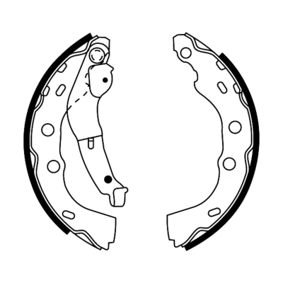 Abbildung von ABE C08027ABE Bremsbacken Hinterachse 200 32 BOSCH SUZUKI: SWIFT 2 Schragheck, Stufenheck, SUBARU: JUSTY