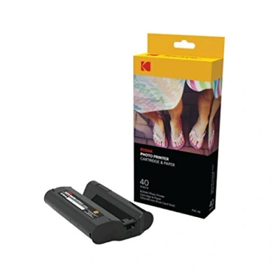Abbildung von Kodak Dock Wi Fi Fotodruckerpatrone PHC Refill &amp; Fotopapier 40er Pack, weiß