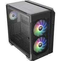 Abbildung von Thermaltake View 51 TG ARGB Edition Black PC Gehäuse E ATX Kompatibel 2X vorinstallierte 200mm Lüfter 4mm Tempered Glass Schwarz