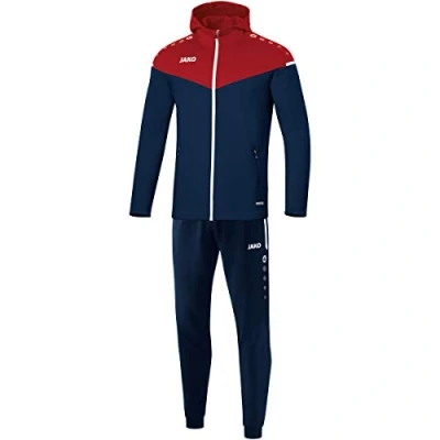 Abbildung von JAKO Herren Trainingsanzug Polyester Champ 2.0 mit Kapuze, marine/chili rot, 3XL, M9420