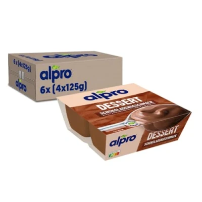 Abbildung von Alpro Soja Dessert Schokolade Mildfein, vegan, laktosefrei, glutenfrei, 6x (4 x 125g), 6er Pack