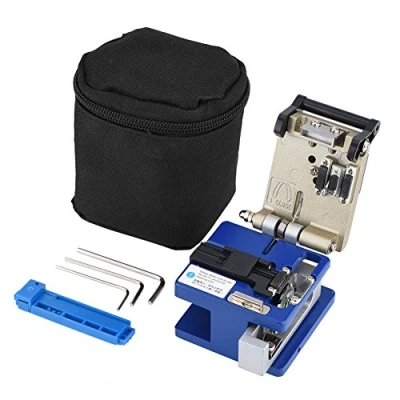 Abbildung von Richer R Faser Spalter, FC 6S Glasfaserleitung Schneider Ergonomisch Fiber Wire Cleaver,Faser Hackmesser Optisches Spalter Metallmaterial Schneiden mit Tasche