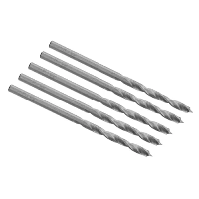 Abbildung von ENT 50030 HSS G Holzspiralbohrer Ø 3,0 mm in der 5er Packung geschliffener Holzbohrer mit Zentrierspitze und Vorschneider