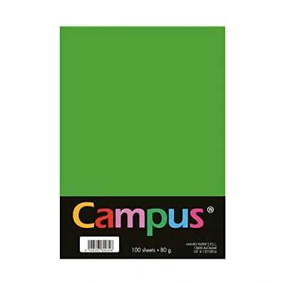 Abbildung von Plus Office Buntpapier, A4, 80 g/m², 210 x 297 mm, A4 Papier, weich, ideal für Buchbinden, Büro, Zeichnen und Basteln, Apfelgrün