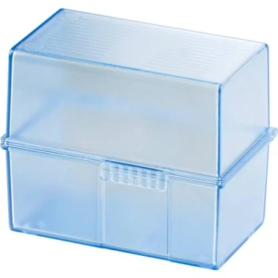 Abbildung von HAN A8 Karteikasten DIN 300 Karteikarten blau transparent