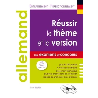 Abbildung von Allemand. Réussir le thème et la version aux examens concours. B2 C1