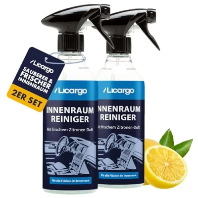 Abbildung von LICARGO Innenraumreiniger (2x 500ml) Cockpit Reiniger pH neutral porentiefe Reinheit für Kunststoff, Polster, Leder Auto Innenraum, Cockpitpflege,