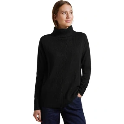 Abbildung von Cecil Rollkragen Strickpullover, Damen, Größe: Medium, Schwarz
