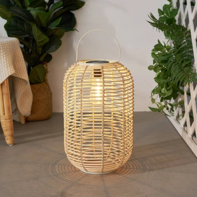 Abbildung von Pauleen 48286 LED Solar Laterne Sunshine Nature Beige IP44 Solarleuchte