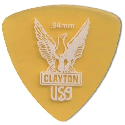 Abbildung von Plektrum Ultem gold, Rounded Triangle 0,94 mm, transparent 12 Stück