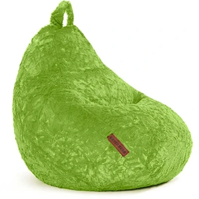 Abbildung von Green Bean Sitzsack Plüsch (60x45x45cm Indoor Sitzkissen mit 120L EPS Perlen Füllung, Kuschelig Waschbar), Bag Bodenkissen Lounge Chair Sitzhocker Kindersitzsack