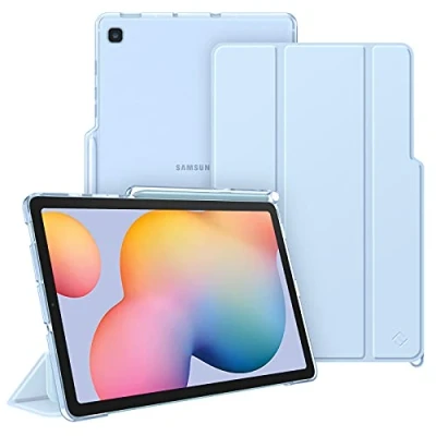 Abbildung von Fintie Hülle für Samsung Galaxy Tab S6 Lite 10,4 Zoll 2024/2022/2020 Tablet Slim Schutzhülle mit Transparenter Rückseite Cover und Auto Schlaf/Wach Funktion, Himmelblau