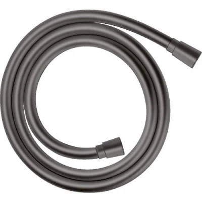 Abbildung von hansgrohe Isiflex universal Duschschlauch 1,60m, mit Verdrehschutz, flexibler Brauseschlauch Knickschutz, inkl. Dichtungsringe, Brushed Black Chrome